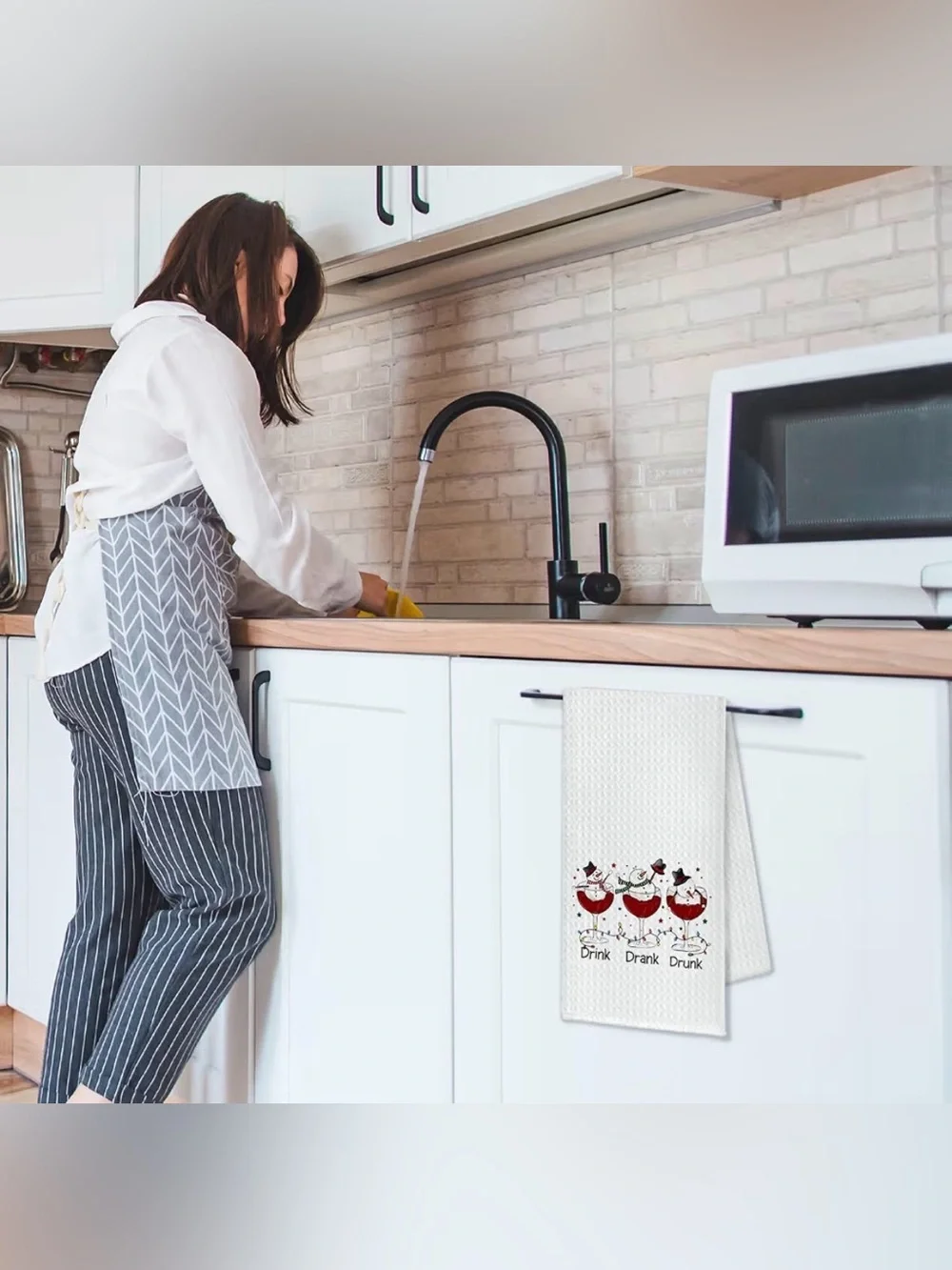 Christmas Wine kitchen Towel